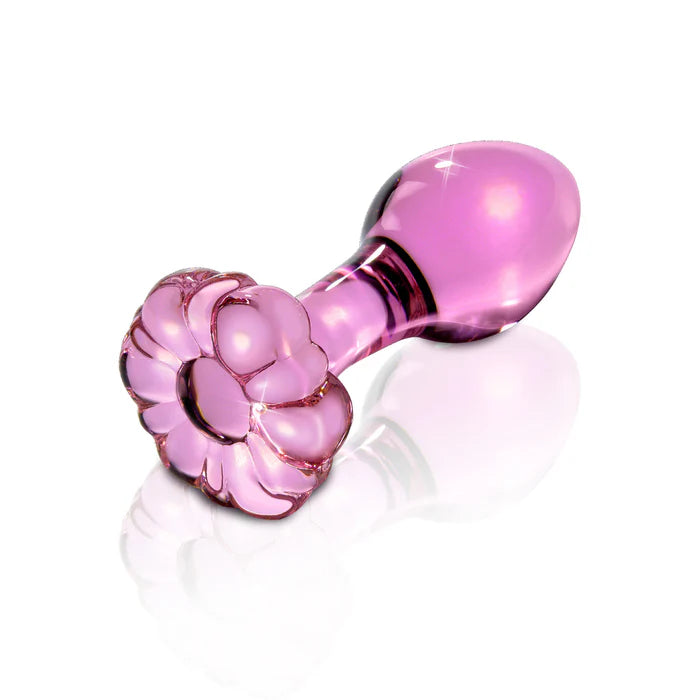 Pipedream Icicles No. 48 Glass 3.5 in. Anal Plug With Flower Base Pink Kiss & Ride ATL Pipedream Icicles No. 48 Glass 3.5 in. Anal Plug With Flower Base Pink Kiss & Ride ATL