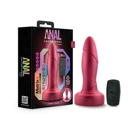 Blush Anal Adventures Matrix Atomic Plug with Remote Martian Wine