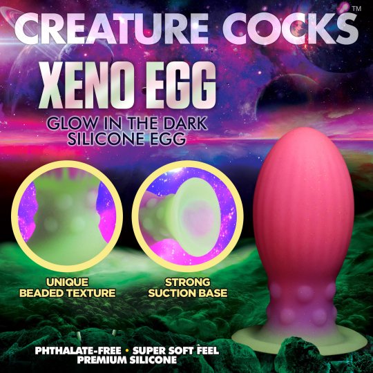 Creature Cocks Xeno Egg Glow in the Dark Silicone Egg Large