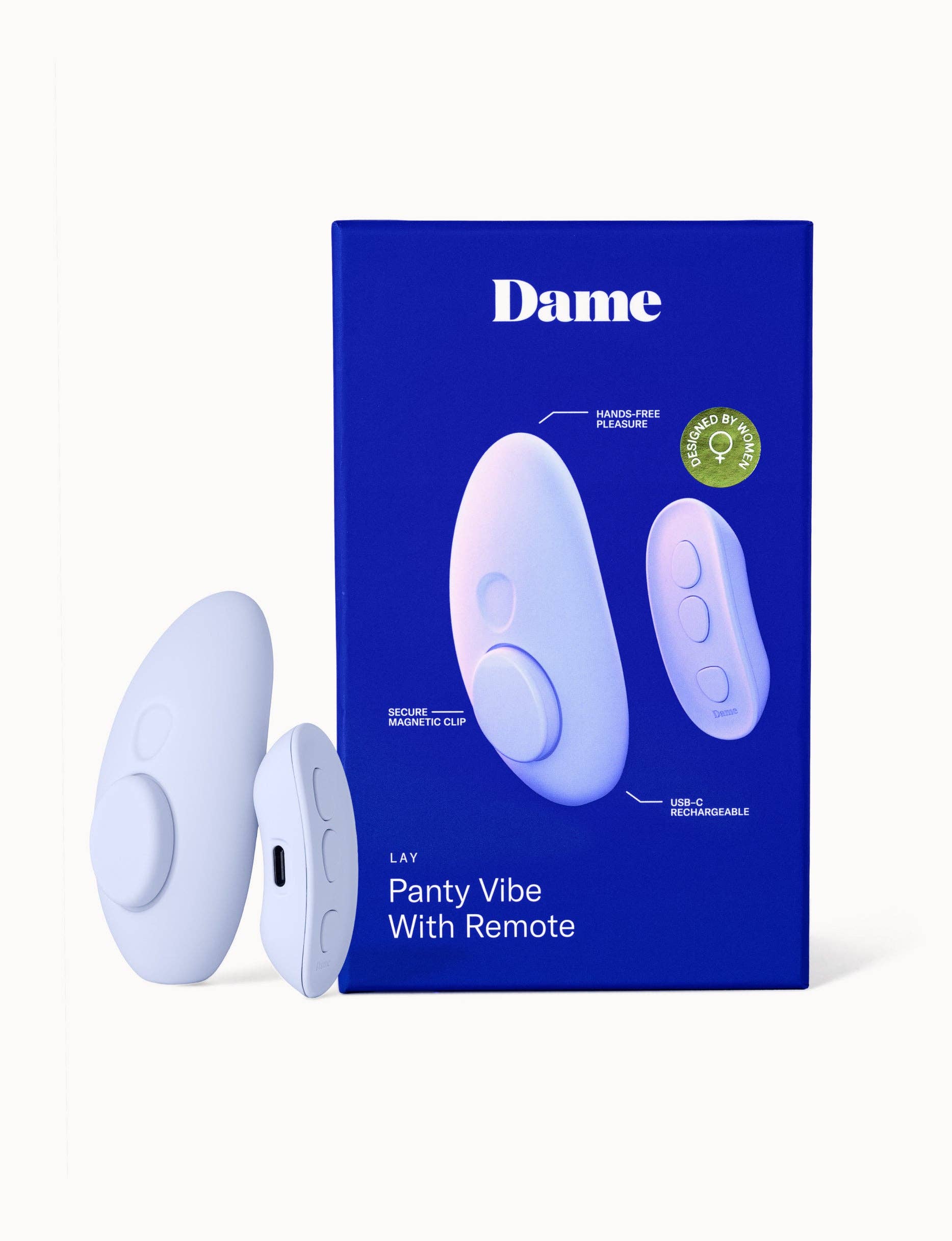 Lay Discreet Wearable Panty Vibrator with Remote - Ice Blue