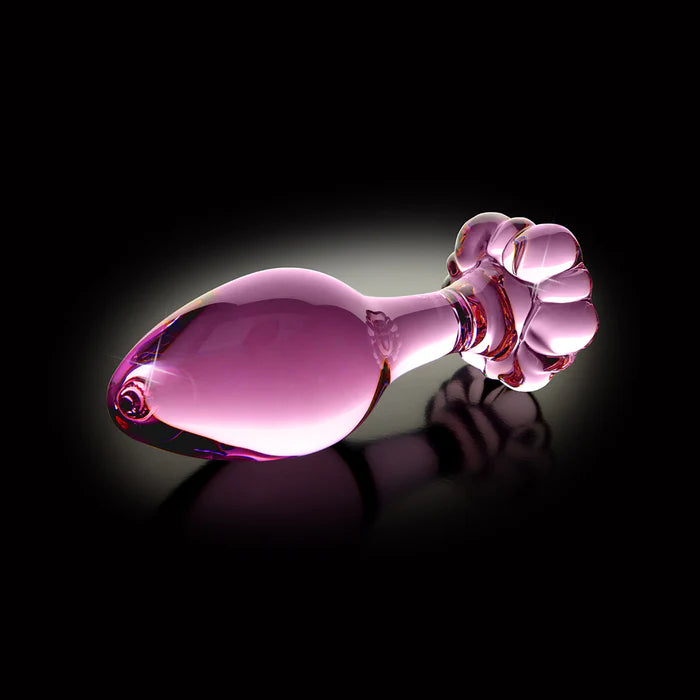 Pipedream Icicles No. 48 Glass 3.5 in. Anal Plug With Flower Base Pink Kiss & Ride ATL Pipedream Icicles No. 48 Glass 3.5 in. Anal Plug With Flower Base Pink Kiss & Ride ATL