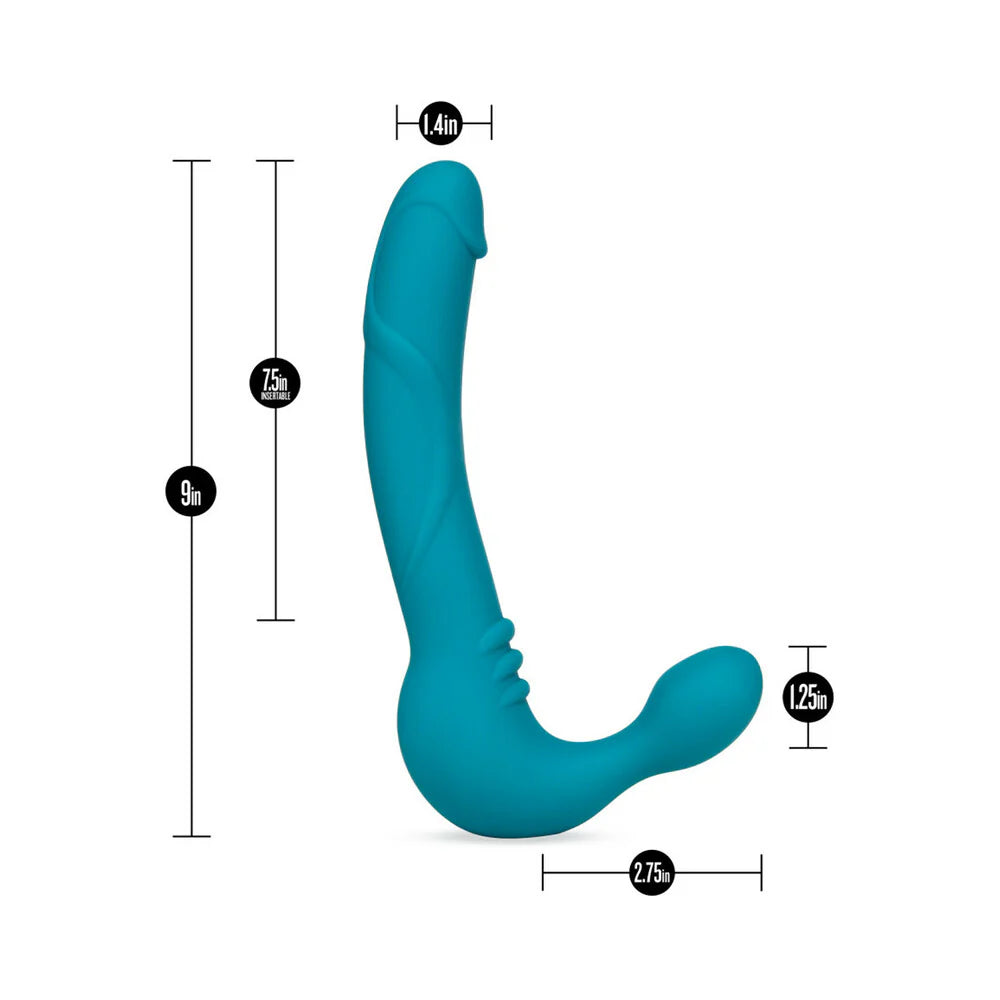 Blush Temptasia Luna 9 in. Silicone Strapless Strap-On Dildo with Rech Kiss & Ride ATL Blush Temptasia Luna 9 in. Silicone Strapless Strap-On Dildo with Rech Kiss & Ride ATL