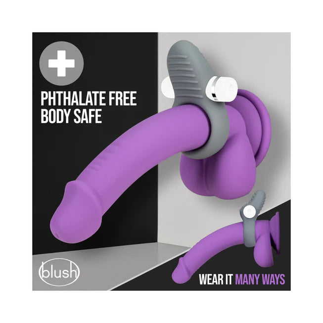 Blush Noje C1.Ring Rechargeable Vibrating Silicone Cockring Slate