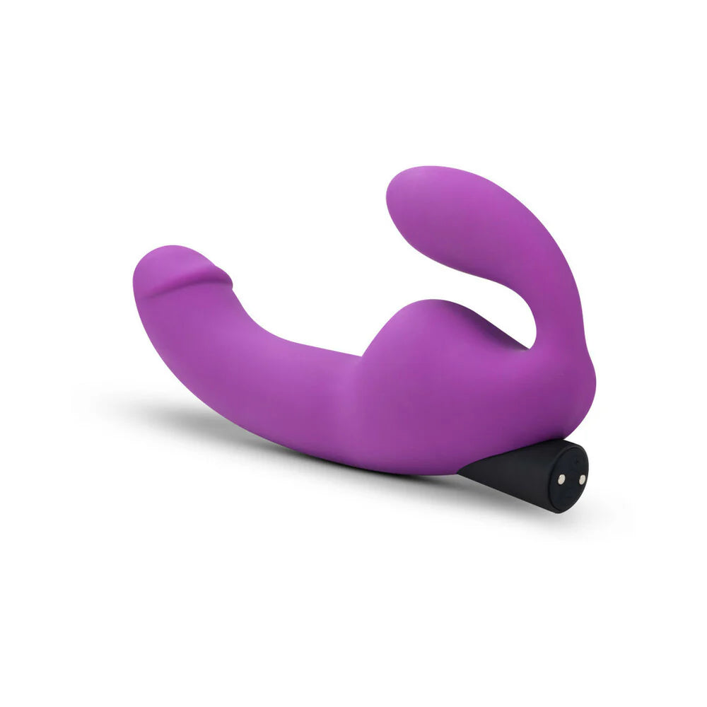 Blush Temptasia Cyrus 8.5 in. Silicone Strapless Strap-On Dildo with Bullet Vibrator