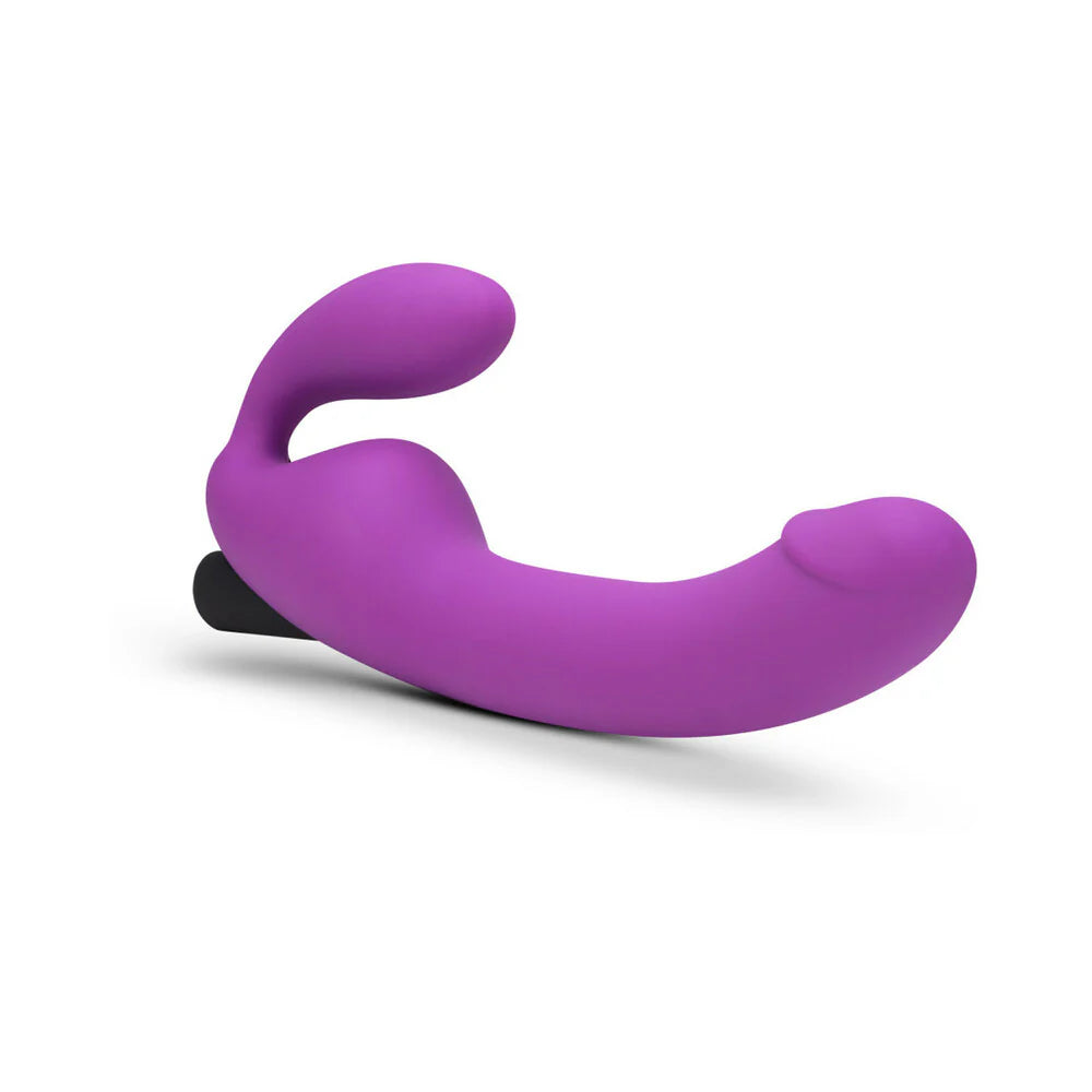 Blush Temptasia Cyrus 8.5 in. Silicone Strapless Strap-On Dildo with Bullet Vibrator