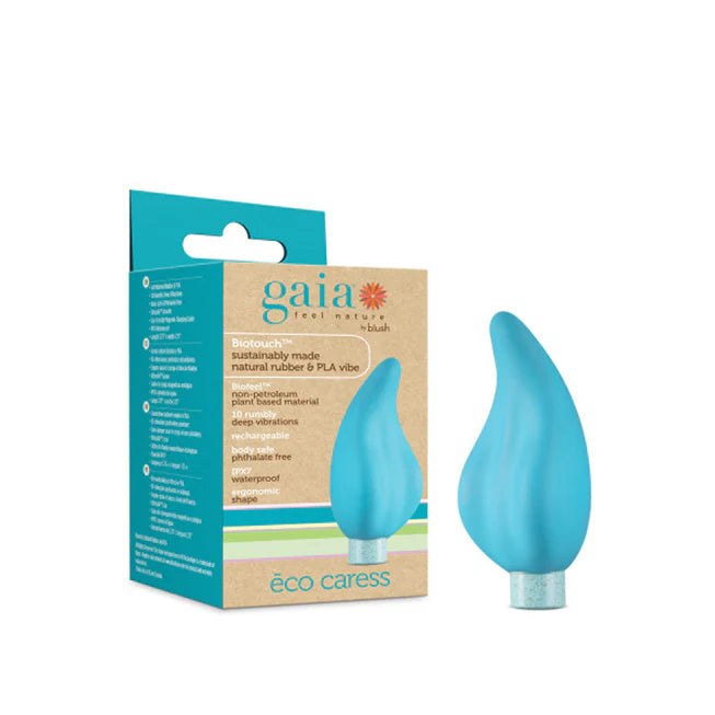 Blush Gaia Eco Caress Bullet Vibrator and Sleeve Aqua