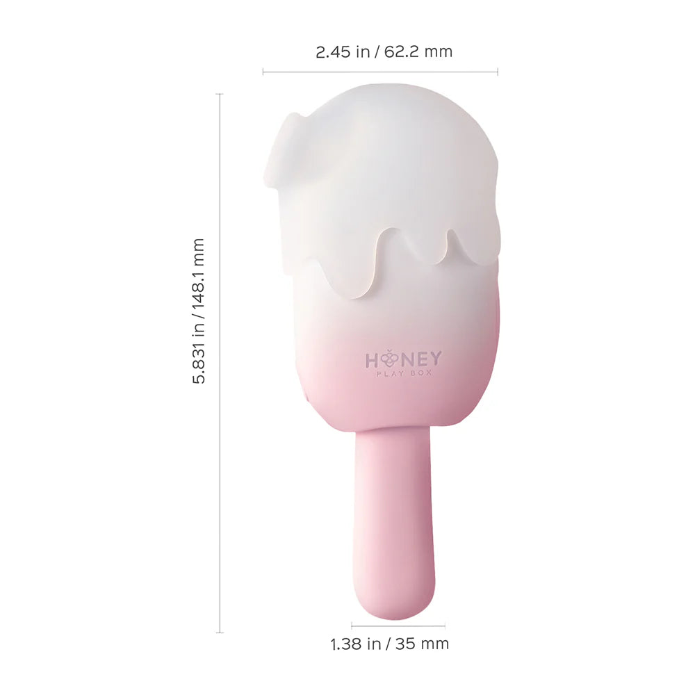 Bite Me Sucking Tapping and Vibrating Silicone Rechargeable Cream Pop Stimulator