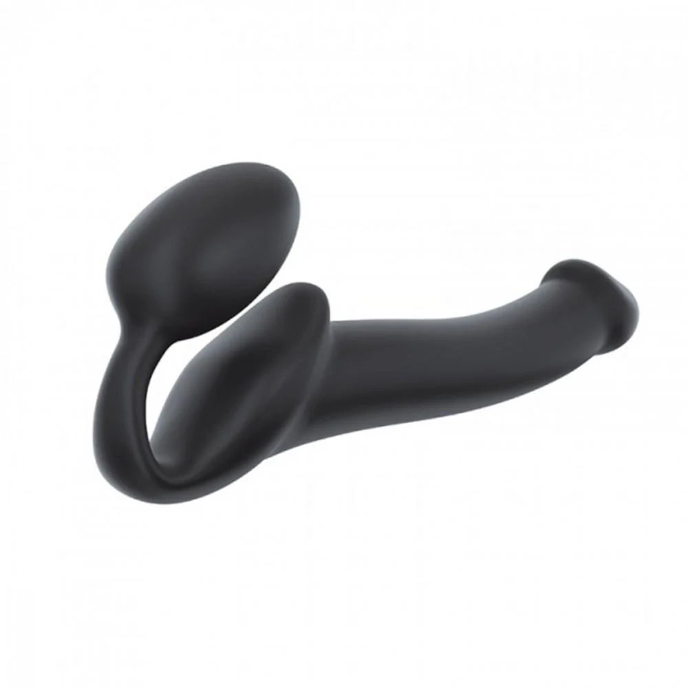 Strap-On-Me Semi-Realistic Bendable Silicone Strap-On Black