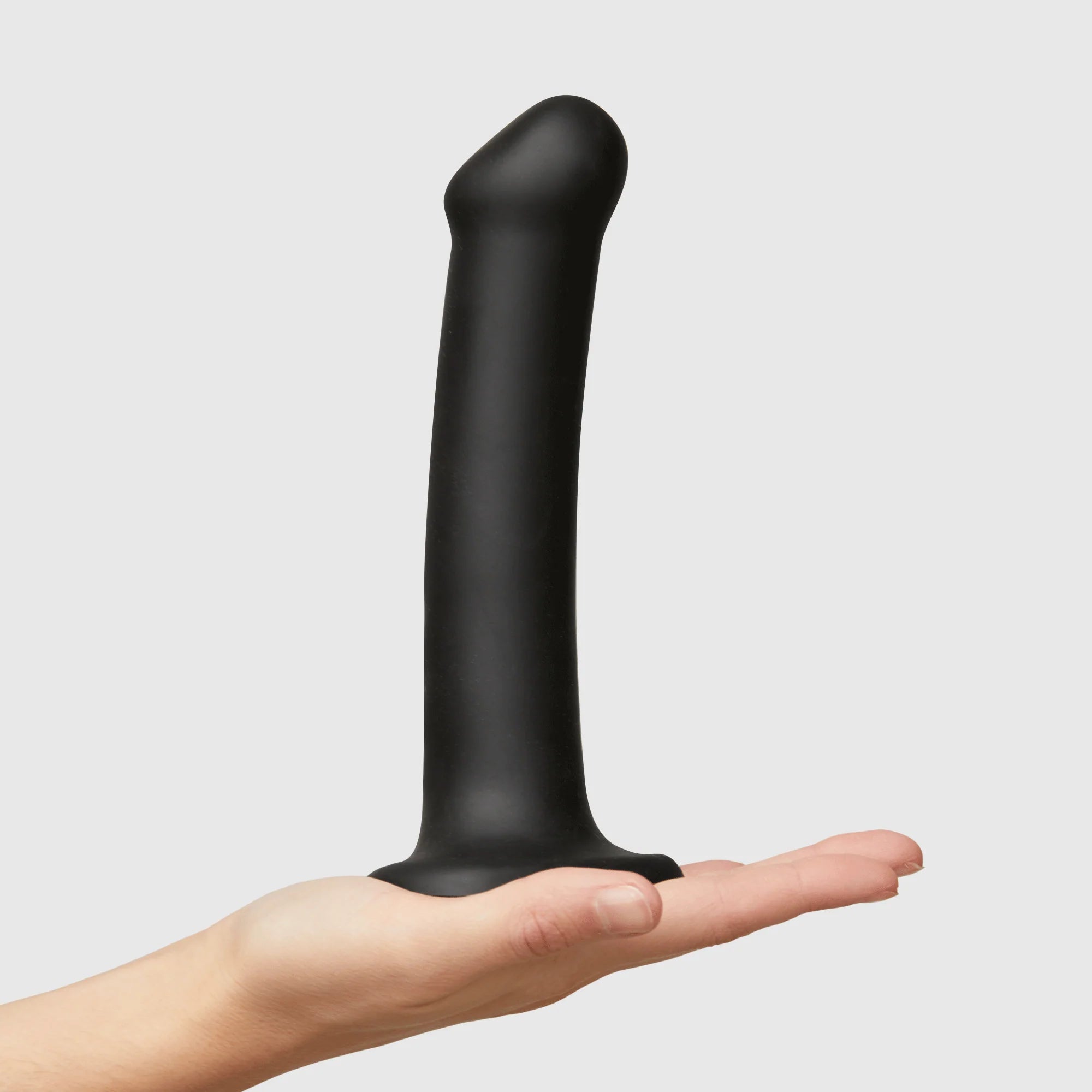 Strap-On-Me Bendable Dual-Density Silicone Suction Cup Dildo Black