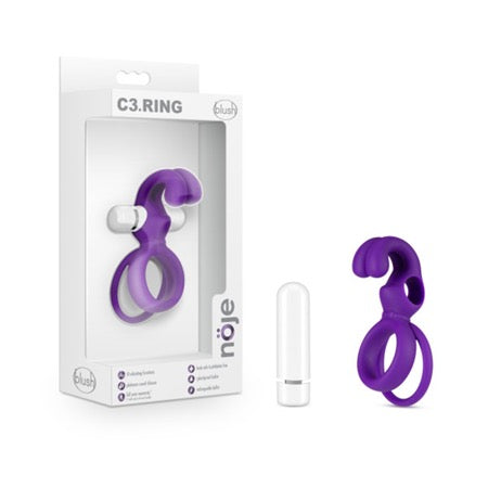 Blush Noje C3.Ring Rechargeable Vibrating Silicone Cock Ring Iris