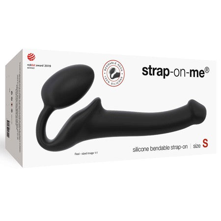 Strap-On-Me Semi-Realistic Bendable Silicone Strap-On Black