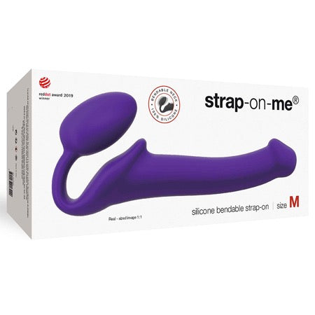 Strap-On-Me Semi-Realistic Bendable Silicone Strap-On Purple