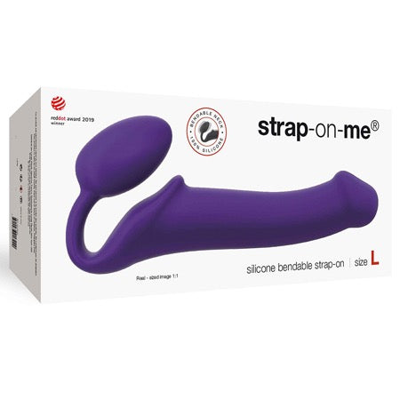 Strap-On-Me Semi-Realistic Bendable Silicone Strap-On Purple