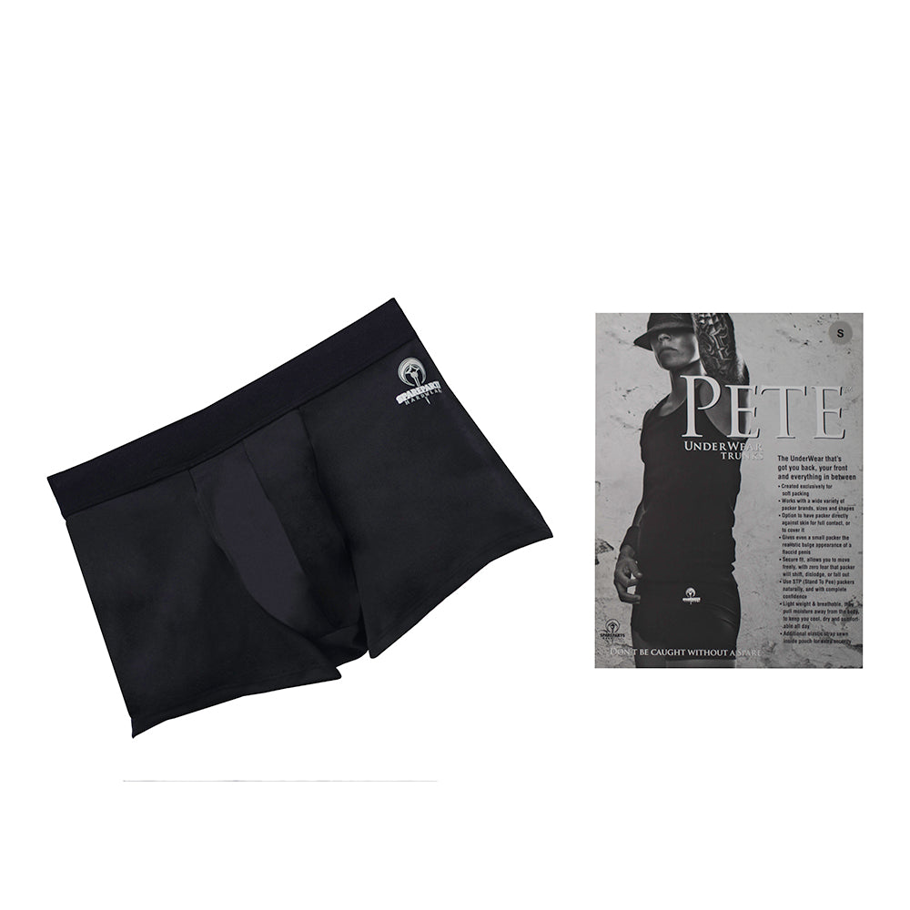 SpareParts Pete Trunks Nylon Packing Underwear Black Size S