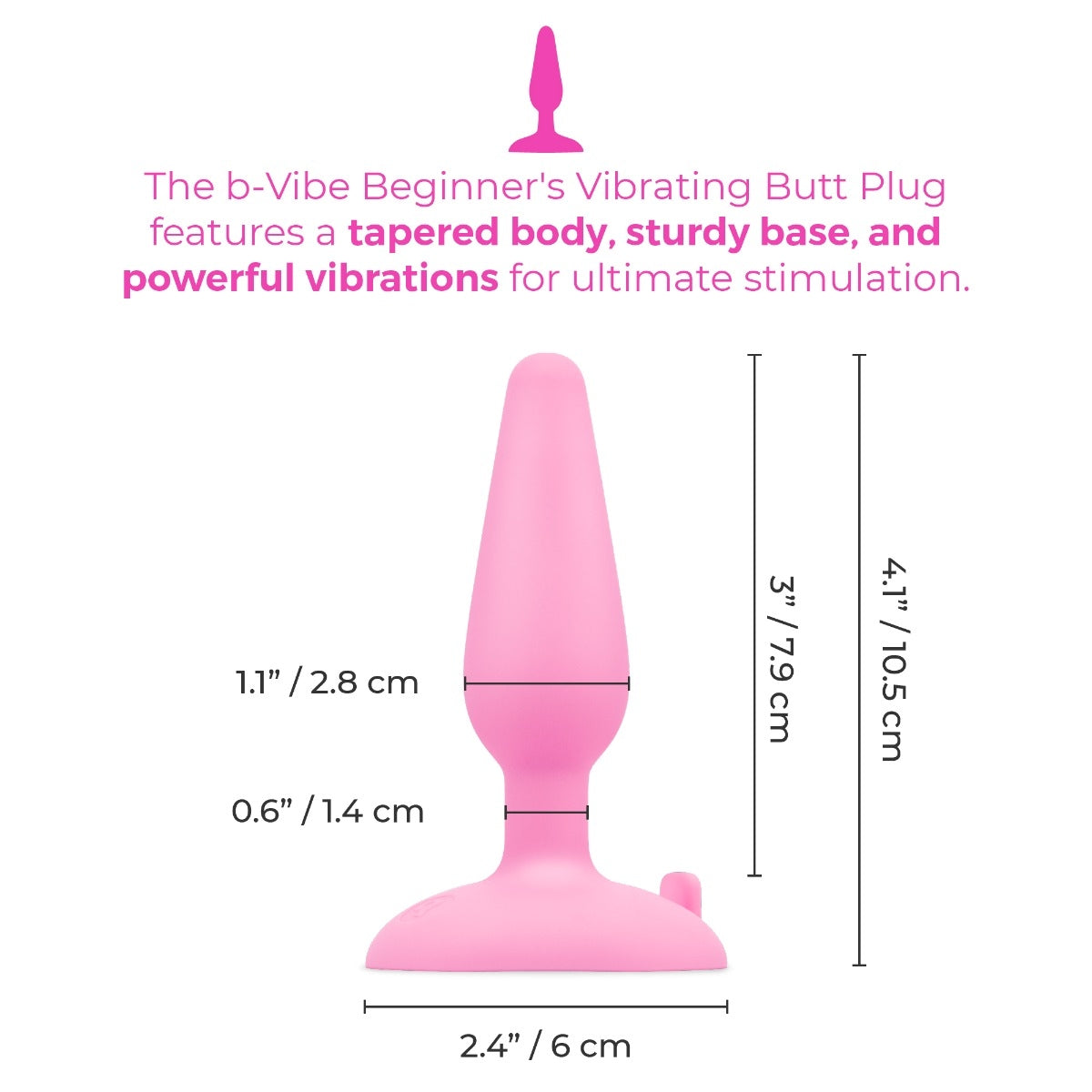 B-Vibe Beginner's Vibrating Rechargeable Silicone Butt Plug