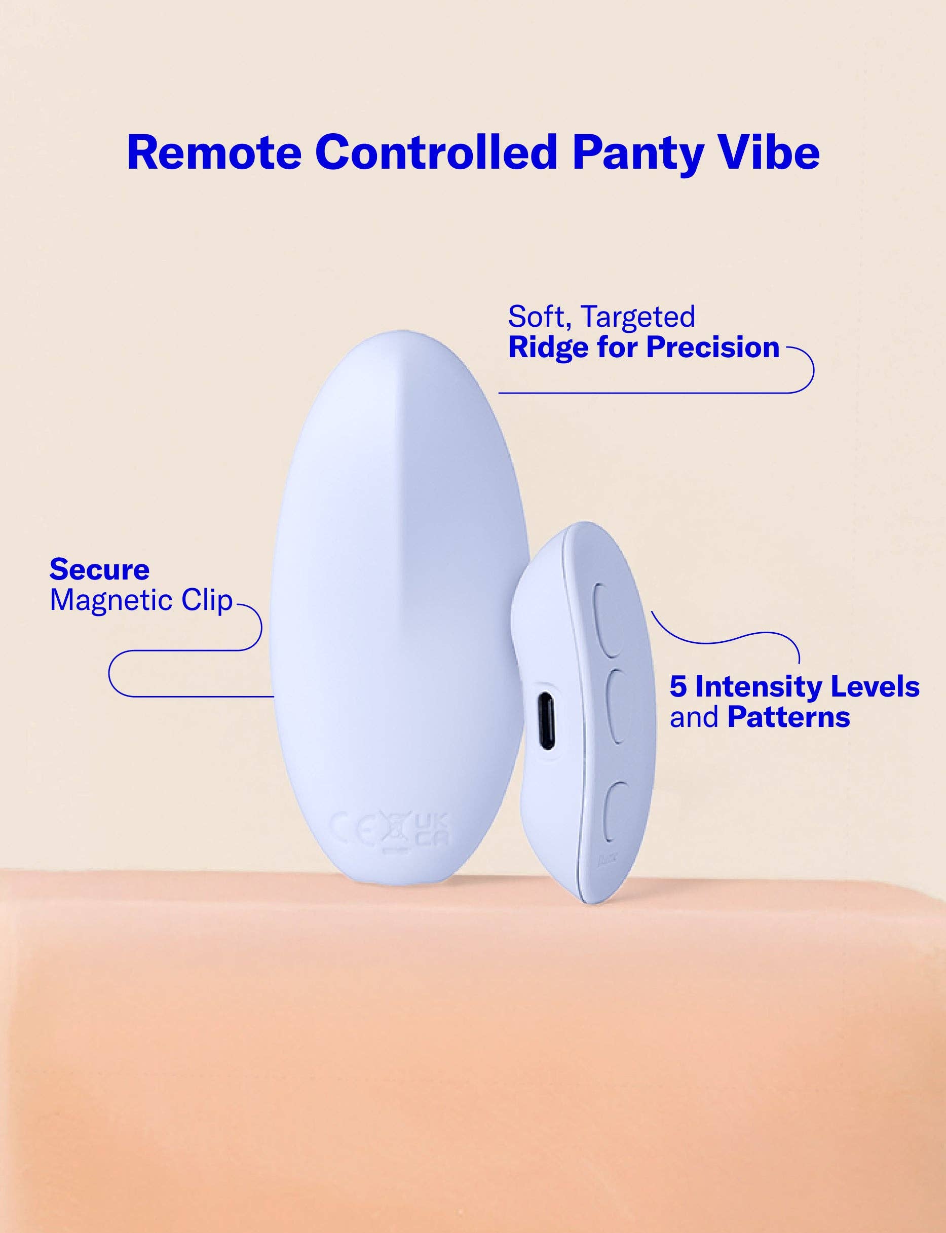Lay Discreet Wearable Panty Vibrator with Remote - Ice Blue