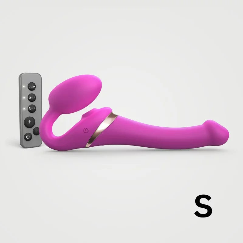 Strap-On-Me Rechargeable Remote-Controlled Multi Orgasm Bendable Strap-On Fuchsia