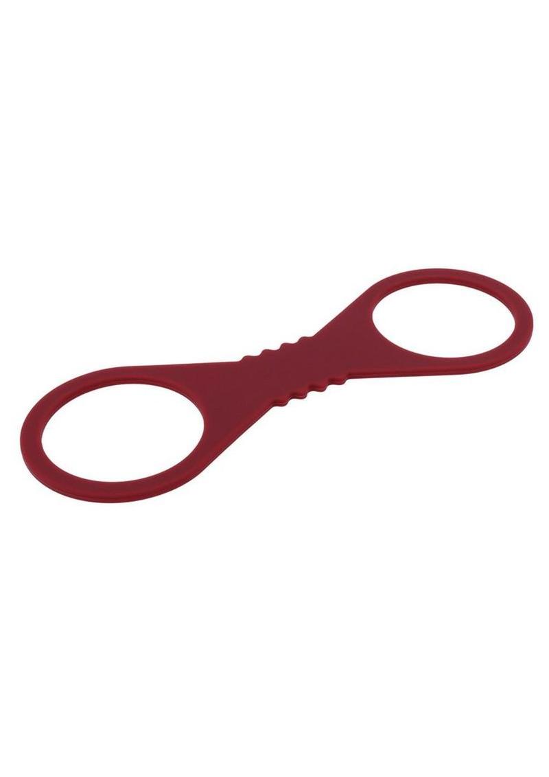 Sex and Mischief Enchanted Silicone Cuffs - Red - Large