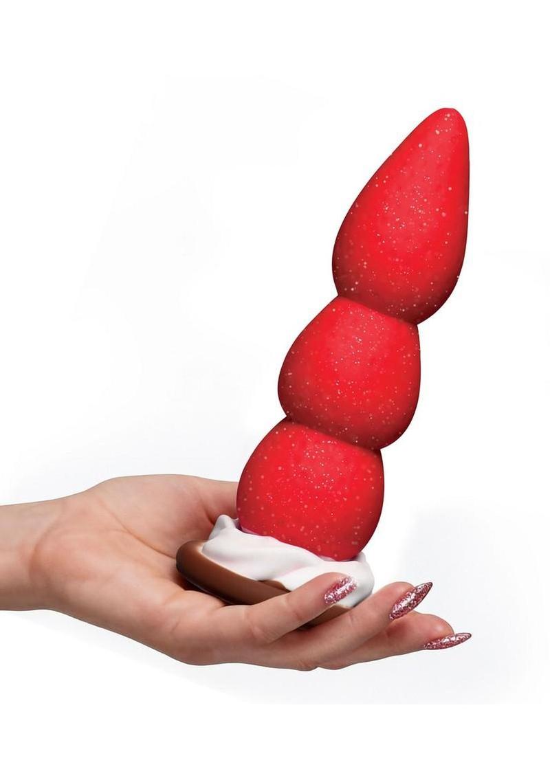 Simply Sweet Strawberry Sweet Cream Premium Silicone Dildo