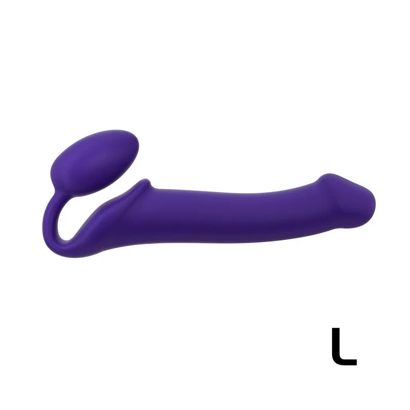 Strap-On-Me Semi-Realistic Bendable Silicone Strap-On Purple